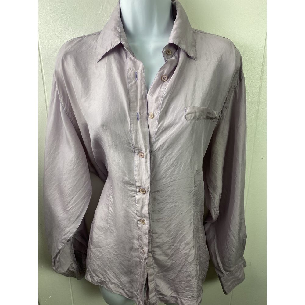 Purple 100% silk blouse